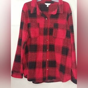 TIME AND TRU COZY BUTTON FRONT JACKET